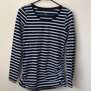 Bumpstart long sleeve scoopneck black and white